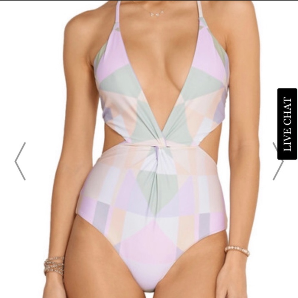 Mara Hoffman Twist Front One piece swimsuit, sz S